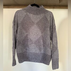 Christian Siriano Plush Knit Sweater in Soft Gray